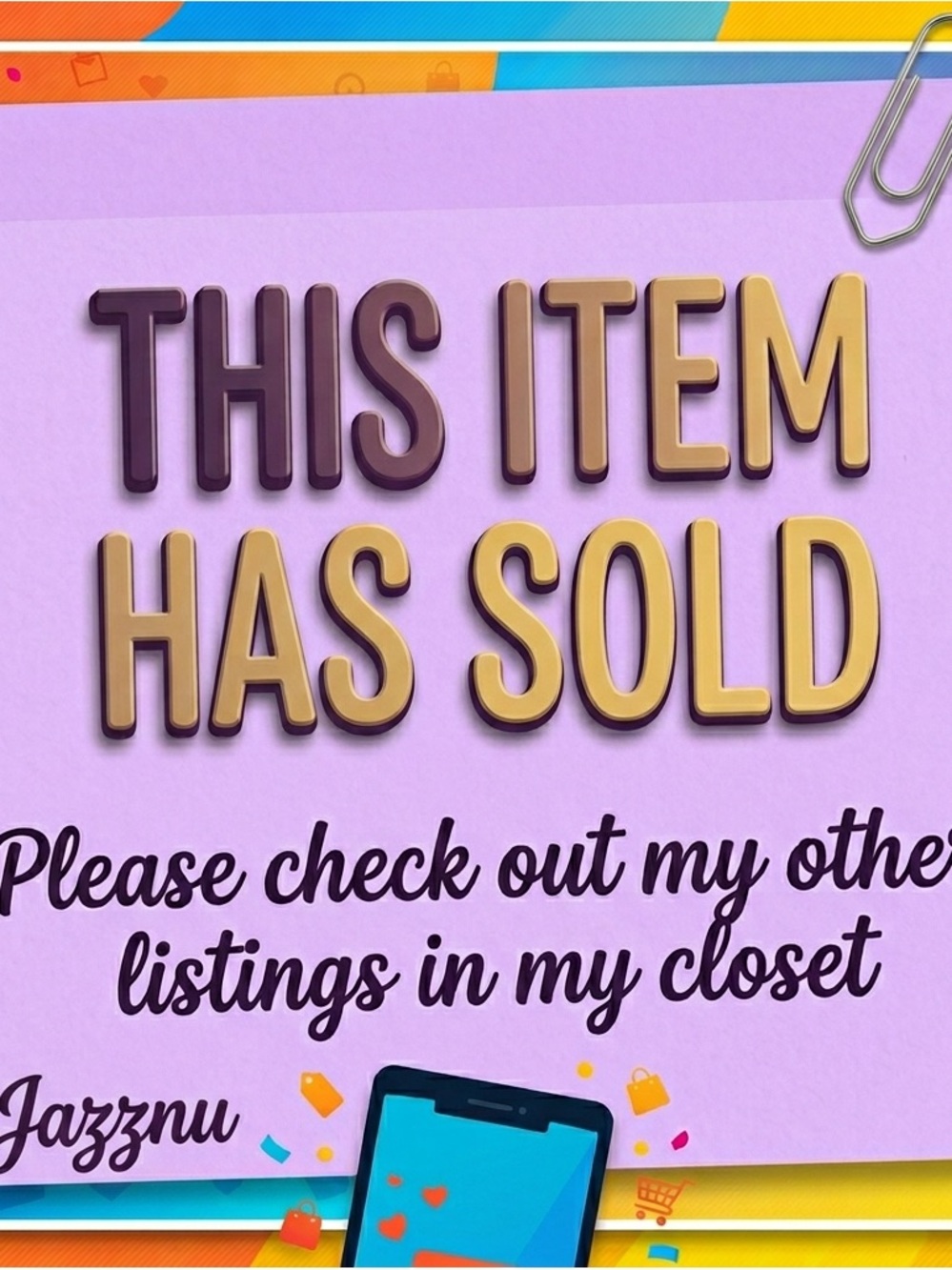 SOLD ! Please check out the other listings in my closet!